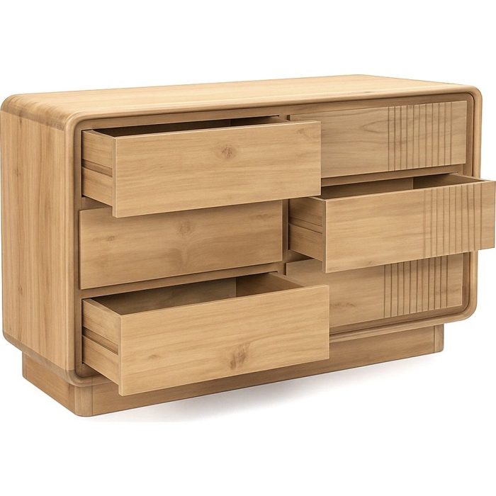 Cassettiera vintage in legno massello di teak – Etnico Outlet