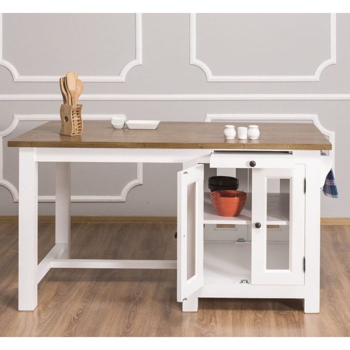 Isola cucina provenzale in legno massello
