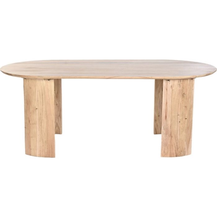 Tavolo ovale vintage design in acacia naturale