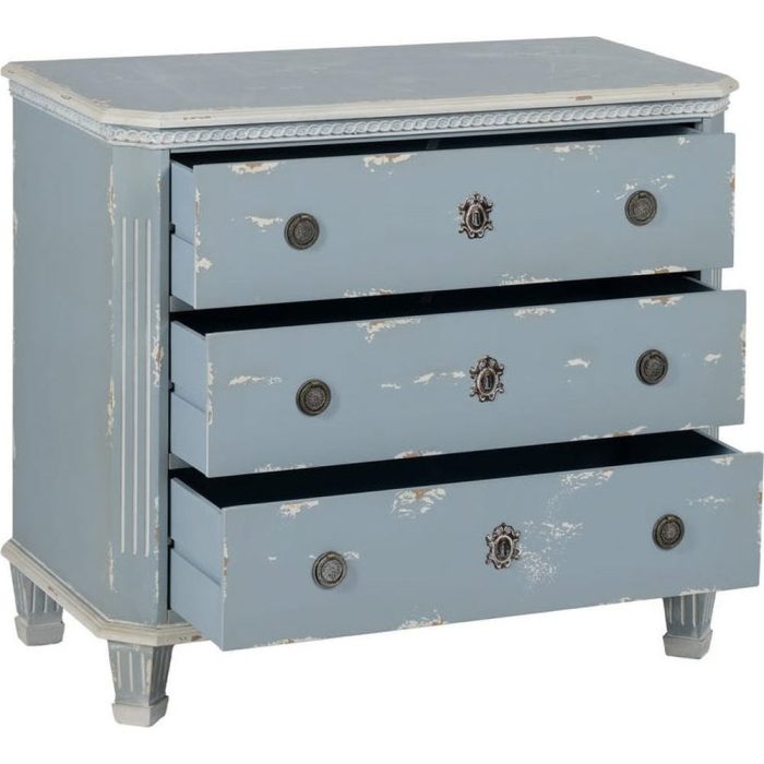 Cassettiera shabby chic francese celeste – Etnico Outlet