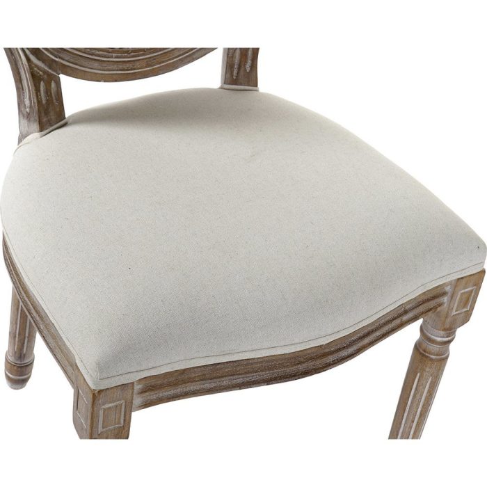 Sedia provenzale legno e lino elegante – Etnico Outlet
