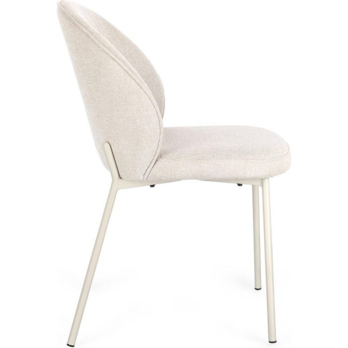 Sedia vintage living beige imbottita | Etnico Outlet