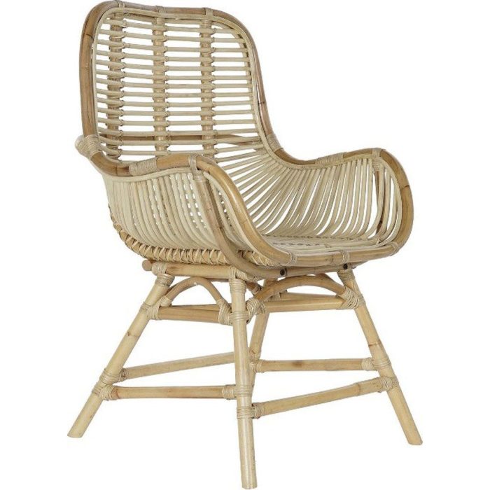 Poltroncina in rattan naturale stile mediterraneo