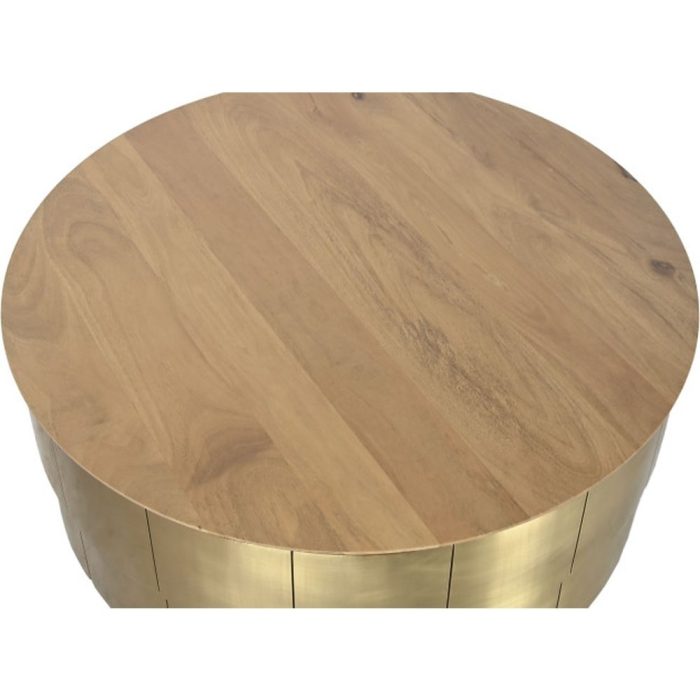 Tavolino vintage dorato ottone e legno | Etnico Outlet