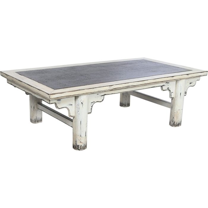 Tavolino orientale bianco decapato