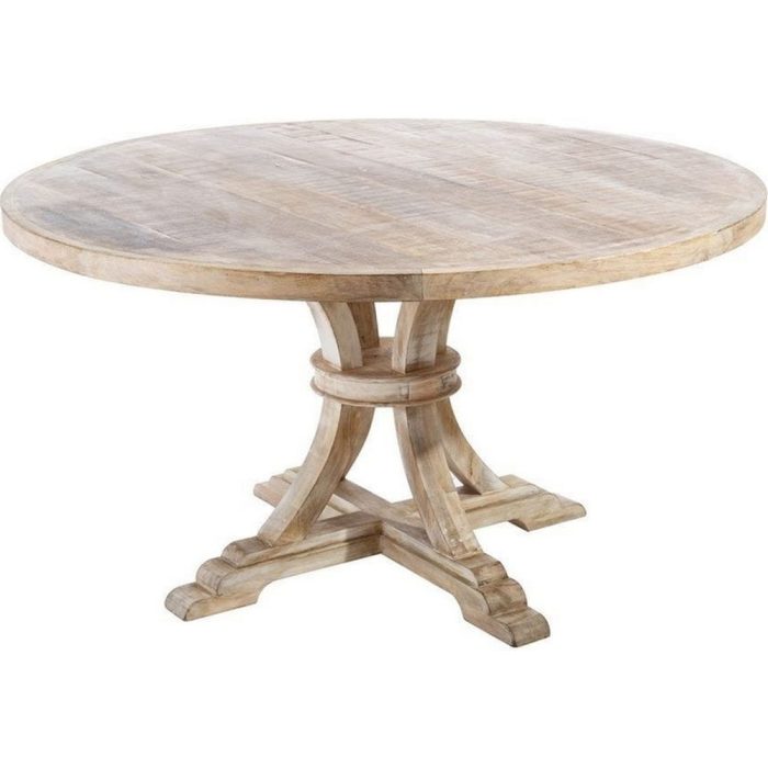Tavolo provenzale rotondo legno naturale