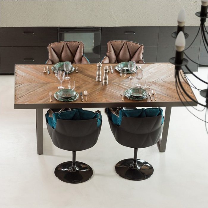 Tavolo pranzo industrial eco chic