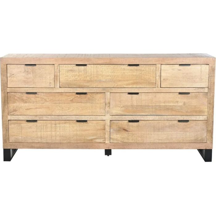 Cassettiera country in legno mango rusticato