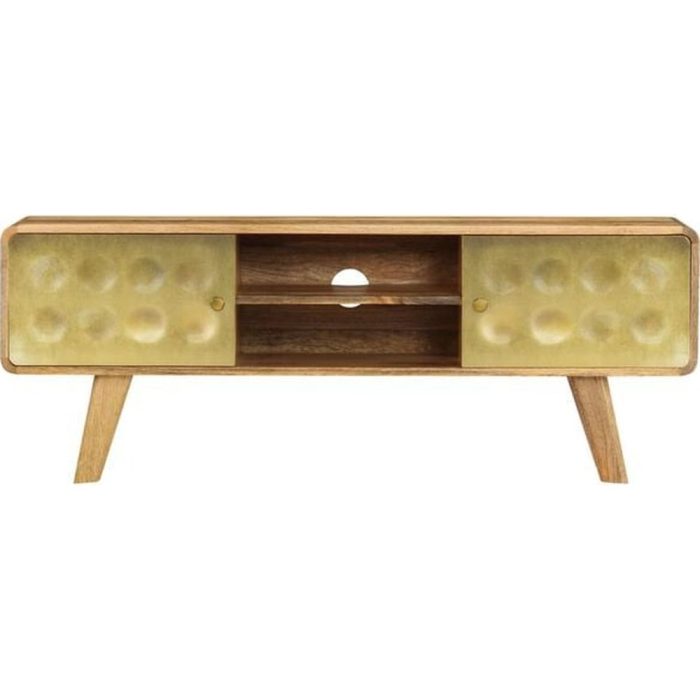 Porta TV basso vintage in legno di mango per soggiorni eleganti