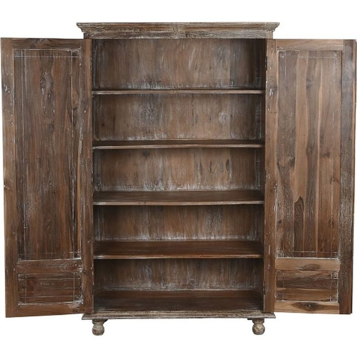 Armadio country coloniale in teak decapato – Etnico Outlet