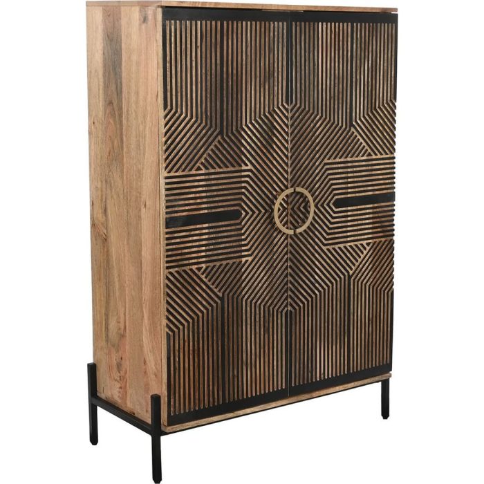 Armadio etnico chic in mango intarsiato - Etnico Outlet