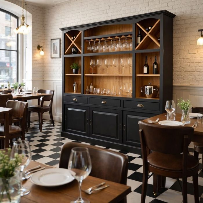 Retro mobile bar industrial per bistrot e locali