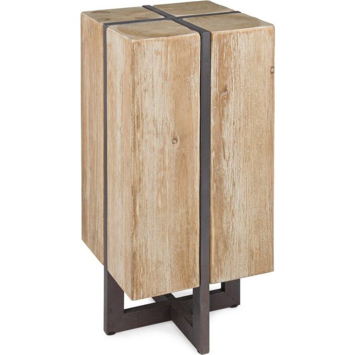Sgabello stile industrial  legno e ferro