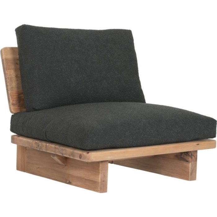 Poltrona etnica chic in legno riciclato