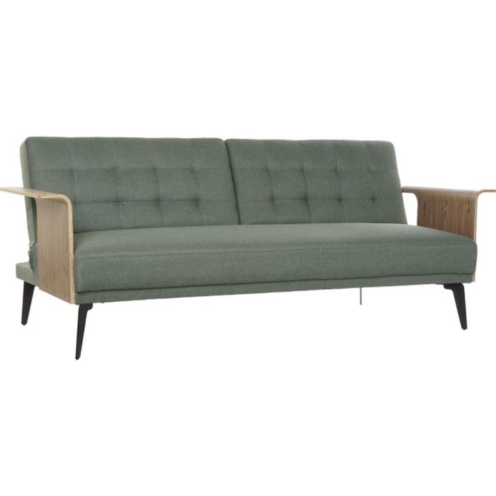 Divano letto verde vintage chic in tessuto