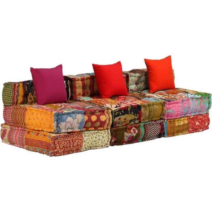 Divano boho chic patchwork modulare – Etnico Outlet