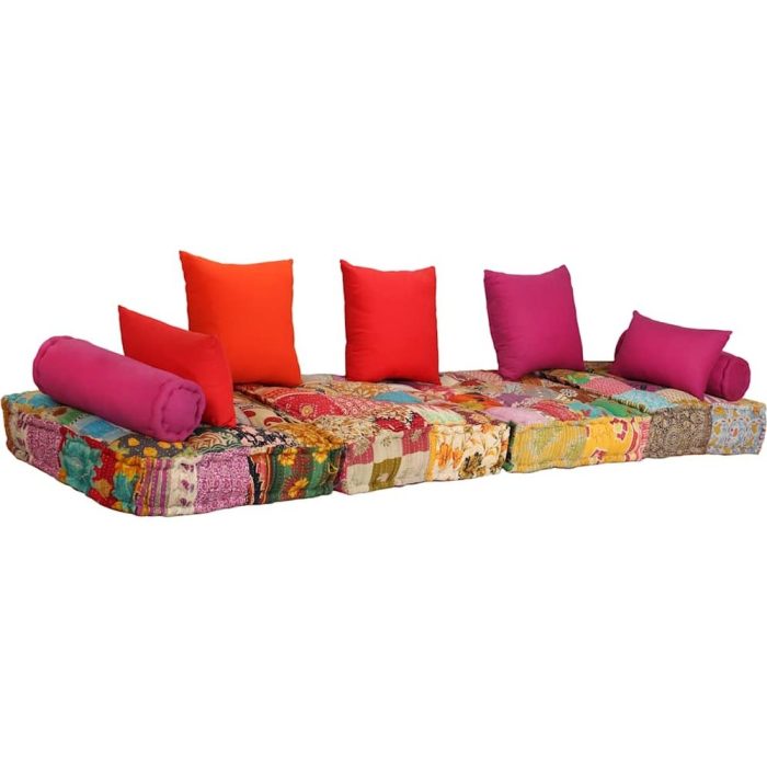 Pouf divano letto boho chic patchwork – Etnico Outlet