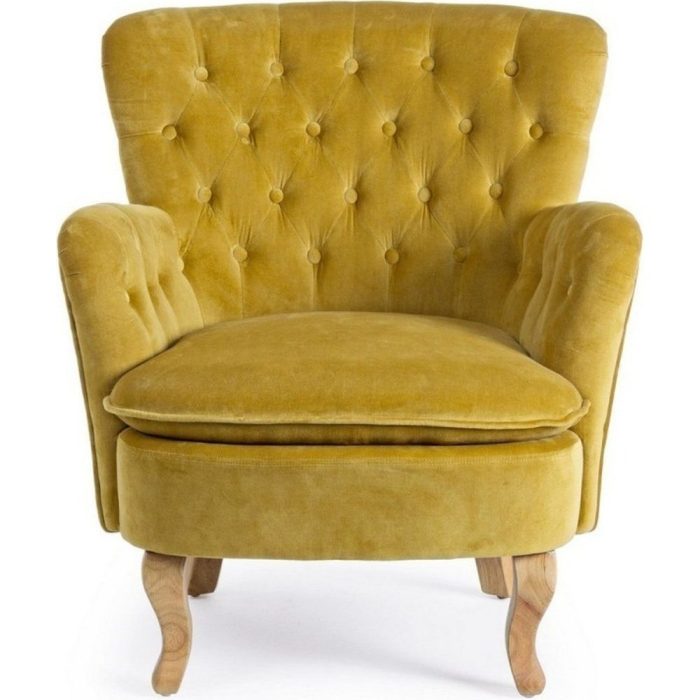 poltrona vintage giallo oro