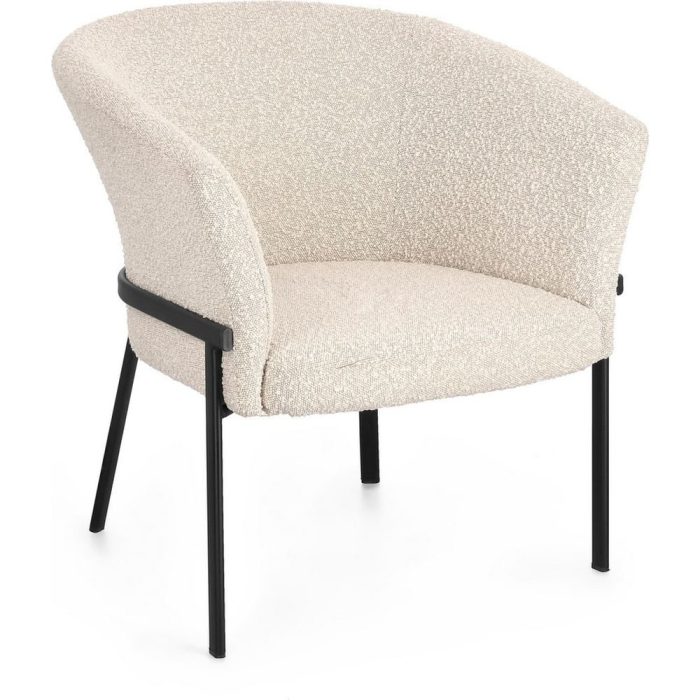 poltrona mid century avorio