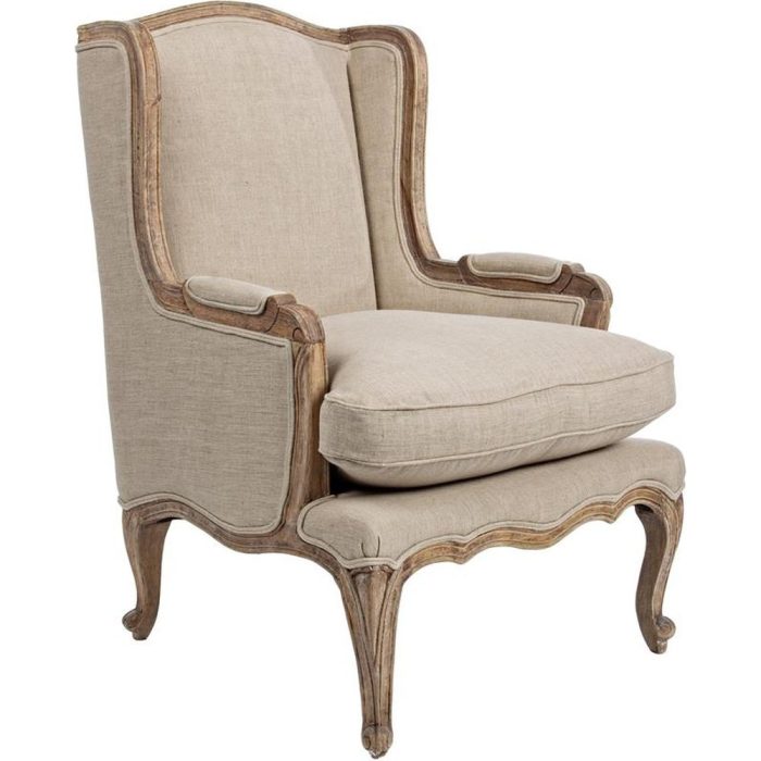poltrona francese lino shabby