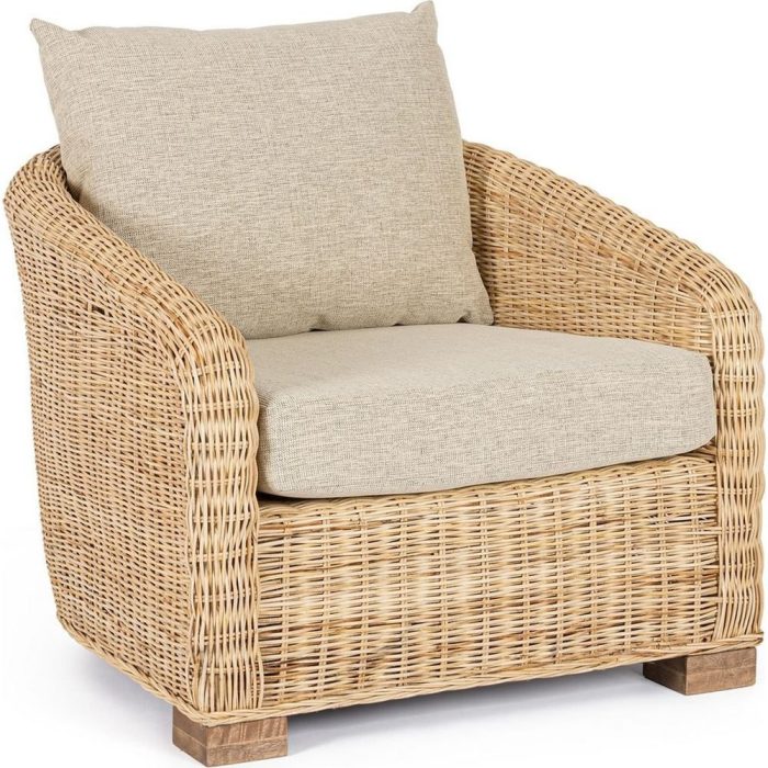 poltrona giardino rattan boho