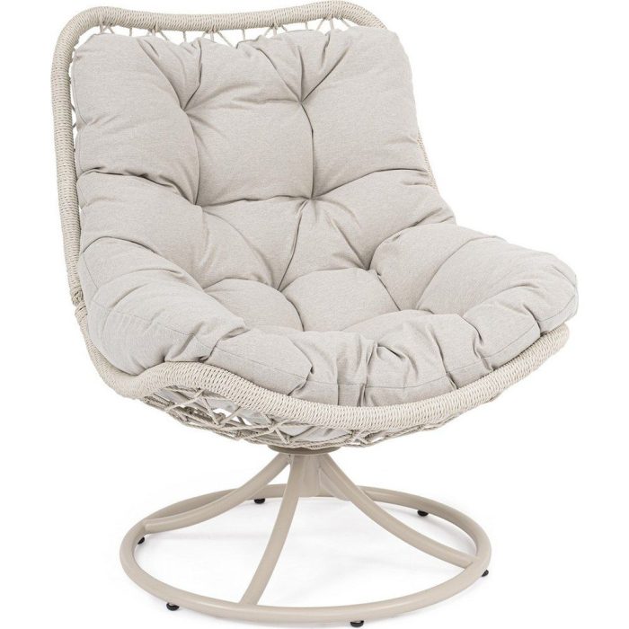 poltrona girevole giardino beige