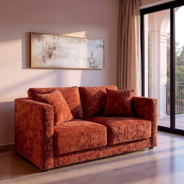Divano 2 posti terracotta urban chic - Etnico Outlet