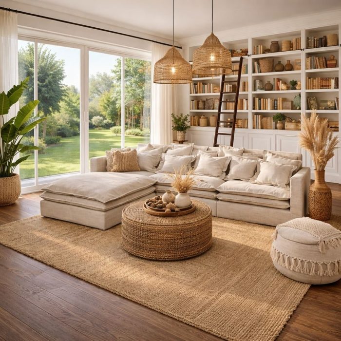 Poltrona modulo angolare shabby beige - Etnico Outlet