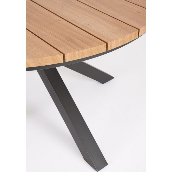 Tavolo rotondo vintage effetto legno - Etnico Outlet