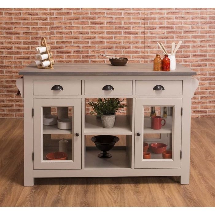 Isola cucina country rovere massello - Etnico Outlet