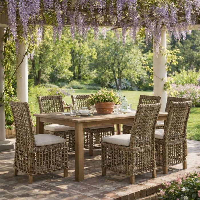 Sedia Colonial Rattan Antigua mogano - Etnico Outlet
