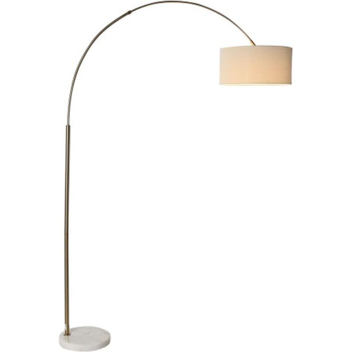 Piantana ad Arco Elegante Dorata con Base in Marmo