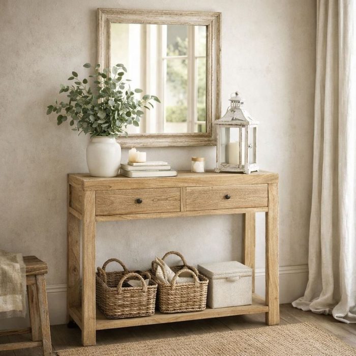 Consolle country mindi 2 cassetti - Etnico Outlet