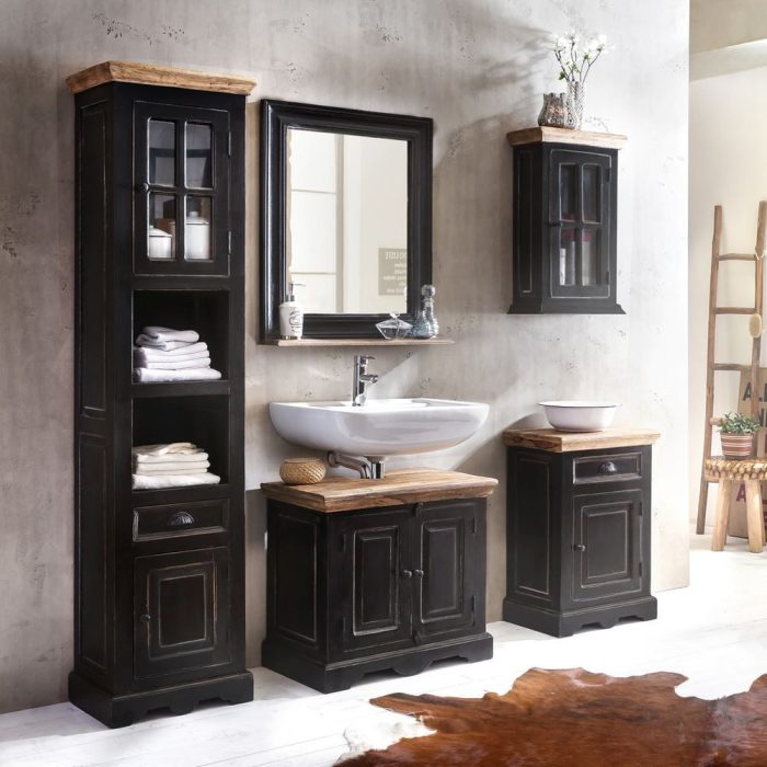 Set bagno shabby chic nero