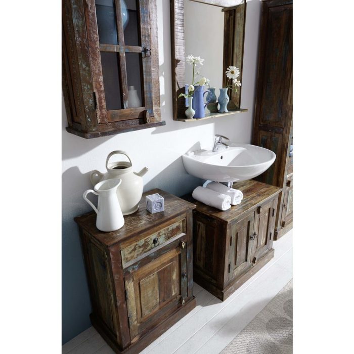 Set bagno industrial legno barca - Arredo vintage unico
