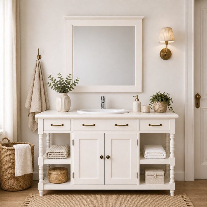 Specchio country chic legno massello 100x100 anche SU MISURA