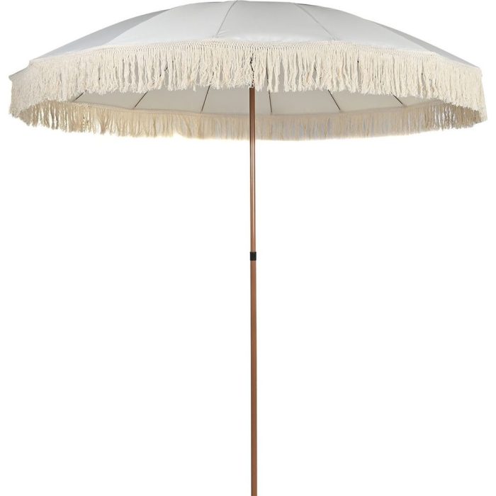 Ombrellone beige con frange
