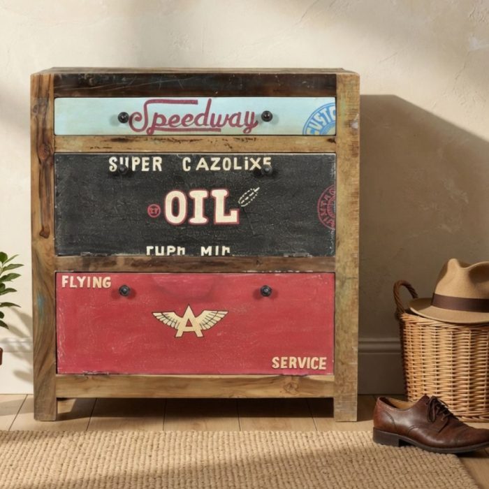 Scarpiera vintage teak riciclato