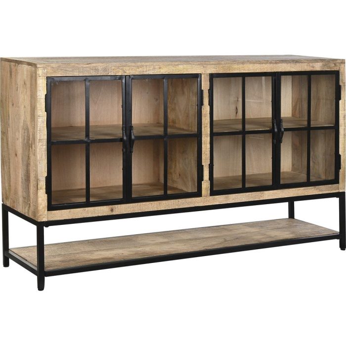 Credenza industrial in mango e vetro - Etnico Outlet
