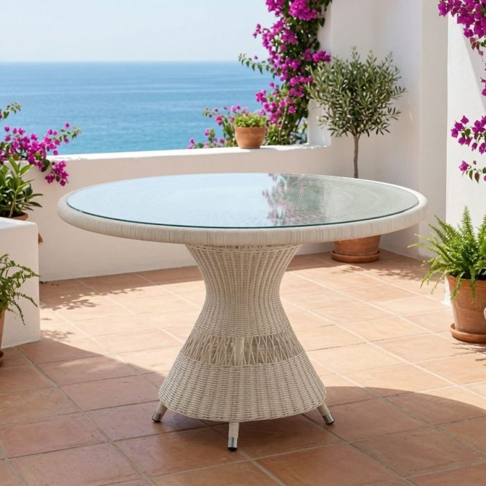 Tavolo terrazzo rattan sintetico