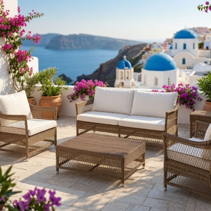 Salotto outdoor marrone cuscini
