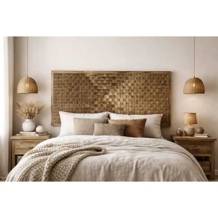 Testata letto mango dorata 3D - Etnico Outlet