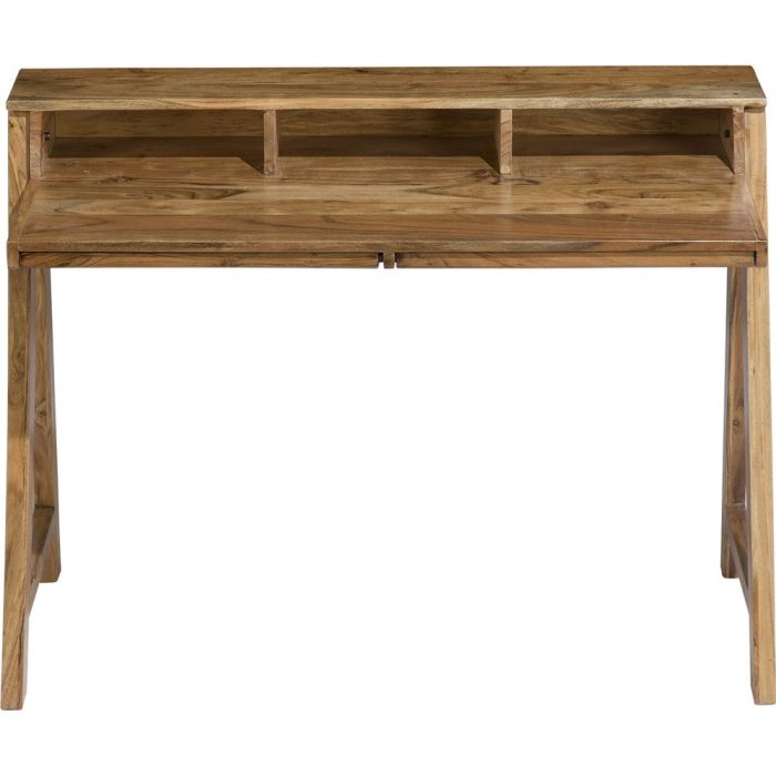 Scrivania etnica vintage in sheesham naturale - Etnico Outlet