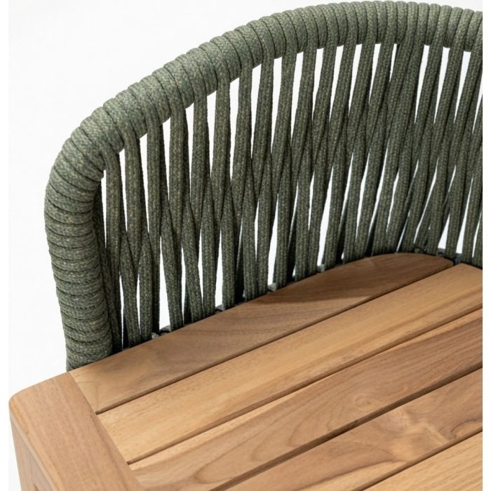 Divano Riviera Teak in corda verde - Etnico Outlet