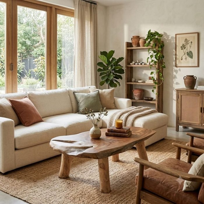 Tavolino in radice di teak naturale - Etnico Outlet