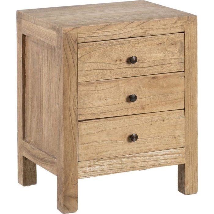 Comodino country legno massello