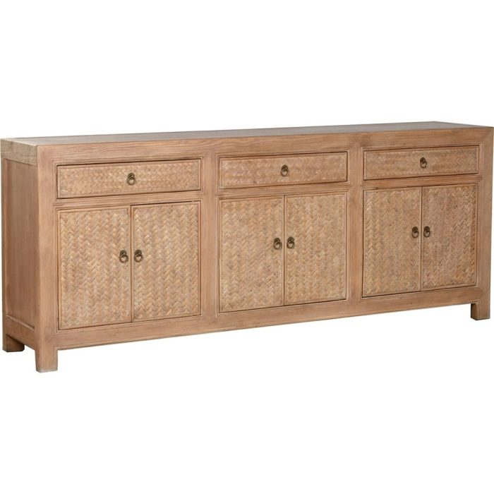 Buffet etnico moderno in olmo massello - Etnico Outlet