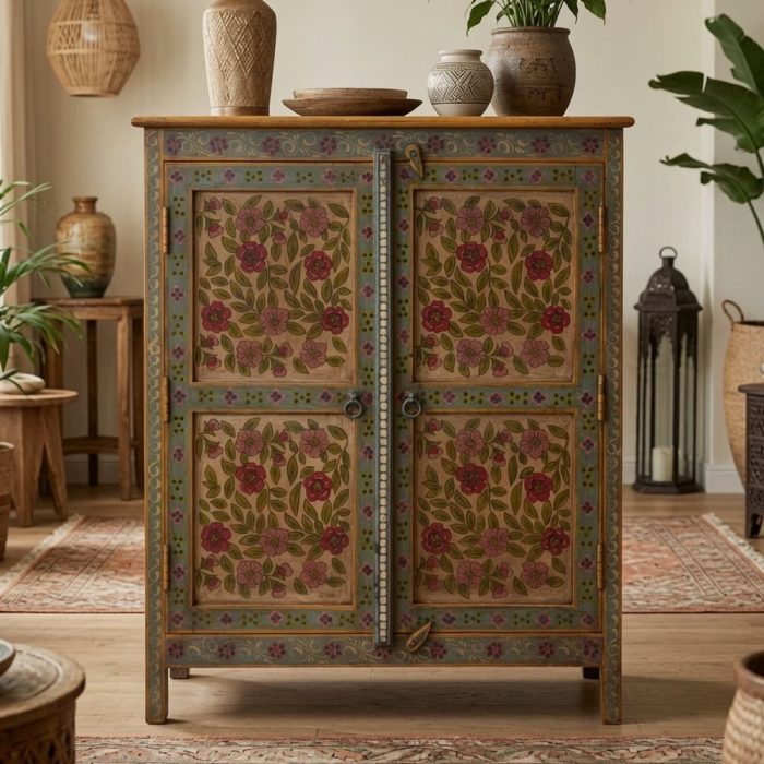 Credenza orientale dipinta mano