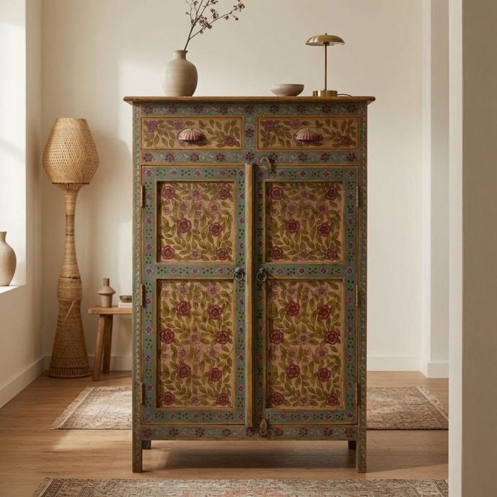Credenza orientale mango dipinta