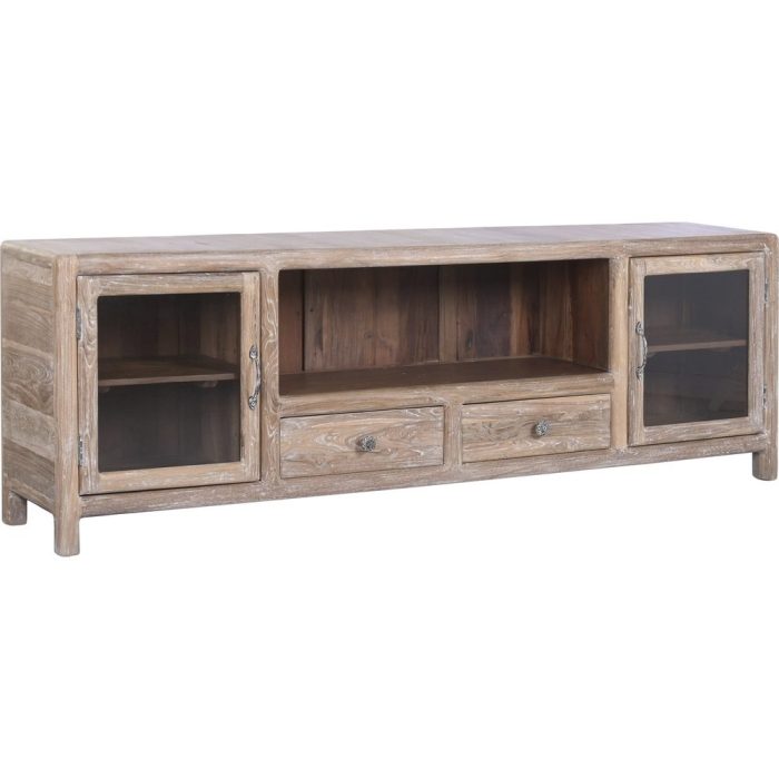 Porta TV country chic teak riciclato decapato - Etnico Outlet